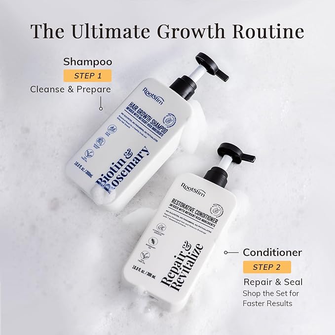 Rosemary Conditioner for Hair Growth & Thinning Hair - Saw Palmetto & Keratin Infused Volumizing Treatment - Sulfate Free Scalp Care Formula with Argan, Tea Tree & Ginger Oil, 10 fl oz