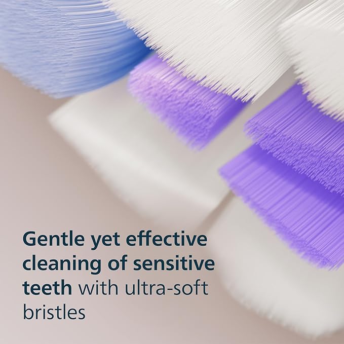 Philips Sonicare S2 Sensitive - Genuine Replacement Electric Toothbrush Heads, White, 6 Pack, HX6056/77