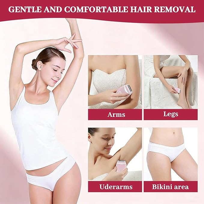 Upgrade Women Electric Shaver,Painless Face Shaver/Razor,Wet and Dry Use Portable Mini Electric Razor,Gentle and Quick for Face,Legs,Underarms and Bikini Line