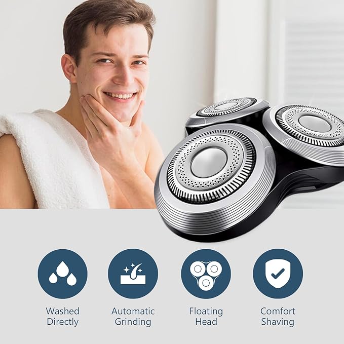 6P SH90 Replacement Heads suitable forSeries 9000 & 8000 Shavers - Compatible with Series 9000 S9311, S9321 & Series 8000 S8950 - Electric Shaver Replacement Head for Men