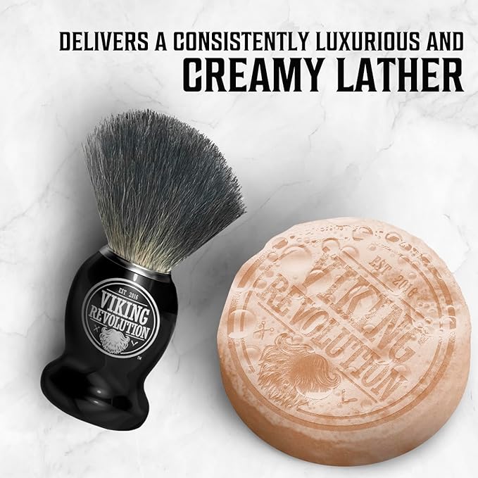 Viking Revolution Shaving Soap for Men 4 Pack Variety Vanilla, Bergamot, Tobacco, Oud (2.5 Oz each) and Shaving Soap 4 Pack Variety Sandalwood, Clary Sage, Cedar, Bay Rum (2.5 Oz each) - Wet Shave