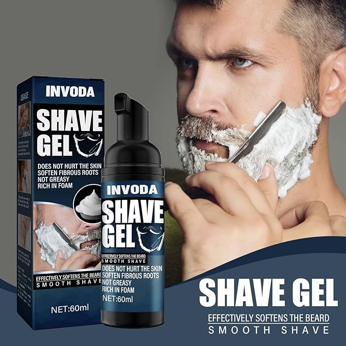 Shaving Gel For Men Travel Shaving Foam Sensitive Skin Shaving Cream Protects and Soothes To Help Reduce Skin Irritation 3.13 Oz