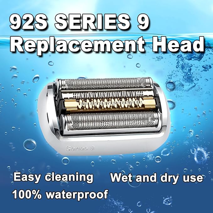 92S Series 9 Electric Replacement Shaver Head Accessories Series 9 Electric Shaver blade Compatible with Braun Series 9 9290cc, 9291cc, 9370cc, 9293s, 9385cc, 9390cc, 9330s, 9296cc (Upgraded ver.)