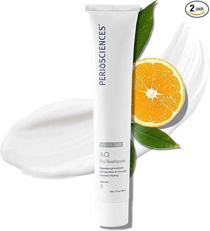 PerioSciences AO Pro Post Whitening Toothpaste with Nano Hydroxyapatite, Remineralizing, 3 fl oz / 90ml - Pack of 2