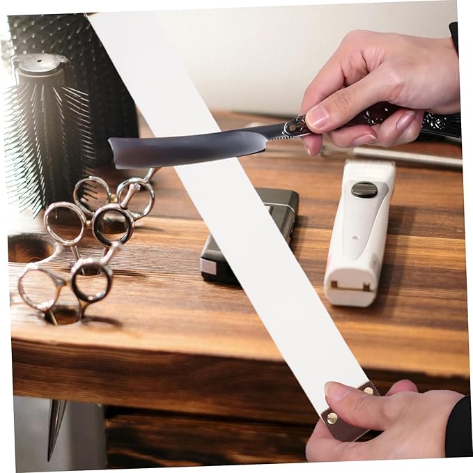 Vaguelly Professional Dual-layer Canvas Razor Strop for Easy Sharpening and Lightweight Polishing Strap for Shaving Blades and Scissors