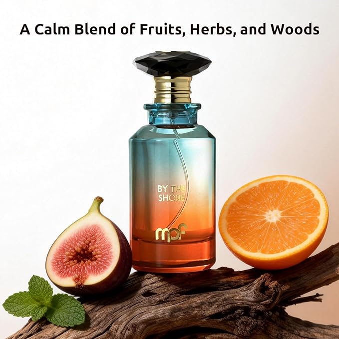 By The Shore Unisex Coastal Cologne Eau de Parfum 100ml Fresh Citrus & Apricot Perfume Long Lasting Orange Mint Fragrance Ocean Inspired Scent Gift for Men & Women