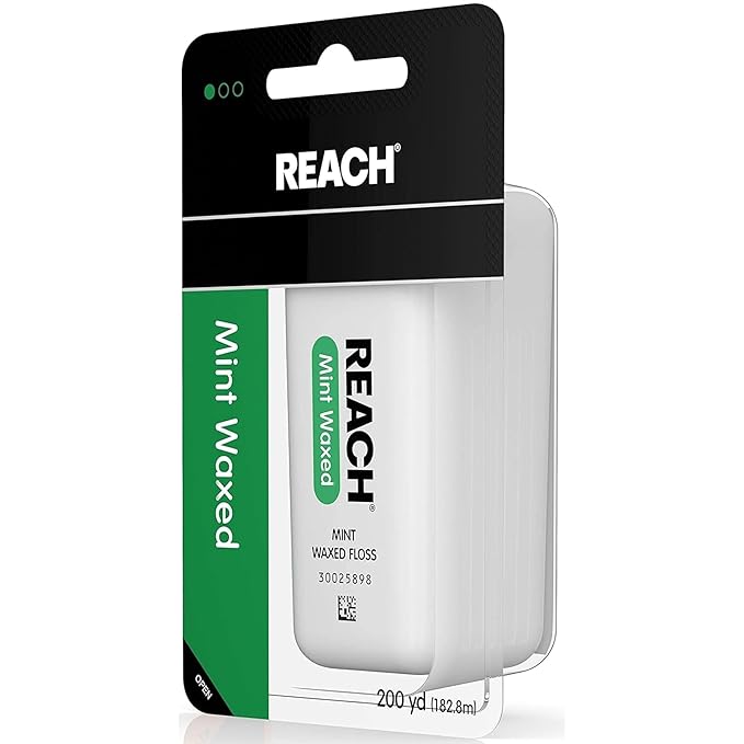 REACH Mint Waxed Floss 200 Yards (Pack of 2)