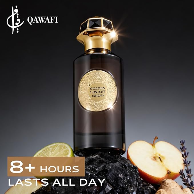 Golden Circlet-Ebony Fresh, Fruity, Bergamot, Amber Wood - Eau de Parfum Long-Lasting Fragrance for Men, Spray 100 Ml | 3.4 Fl. Oz