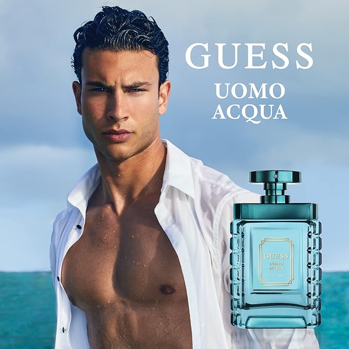 Guess Uomo Acqua Eau de Toilette Cologne Spray For Men, 1.0 Fl. Oz.