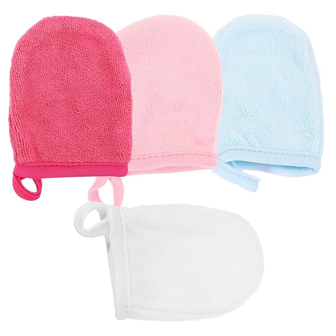 20pcs Comfortable Sleep Mask Mitts Face Cleaning Gloves Reusable Makeup Remover Mitts for Women Men