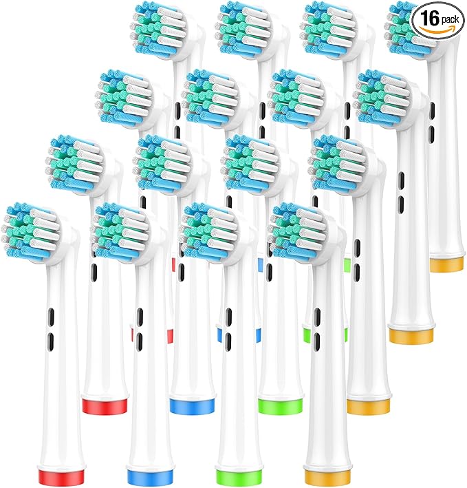Replacement Toothbrush Heads Compatible with Oral B Braun, 16 Pcs Professional Electric Toothbrush Brush Heads Compatible with Oral B Replacement Heads Refill 7000/Pro 1000/9600/500/3000/8000