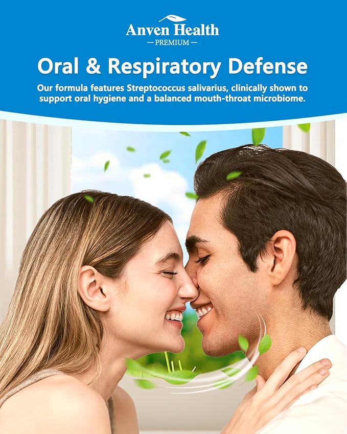 Oral Probiotics Lozenges for Mouth Bad Breath & Gum Repair - Mineral Fusion with Zinc + Calcium for Dry Mouth Relief, Enamel Shield, Mint Flavor with Xylitol - 180 Lozenges, Sugar-free