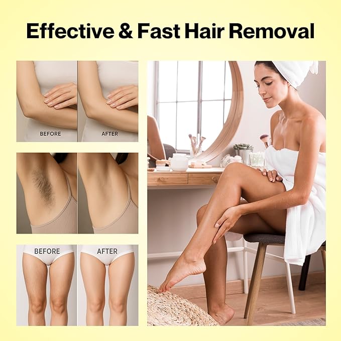 Roller Wax Kit Roll on Wax Kit for Hair Removal Women Men Professional at Home Soft waxing Depilatory for Legs Armpit Milk