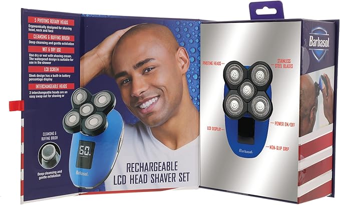 Barbasol Rechargeable LCD Head Shaver