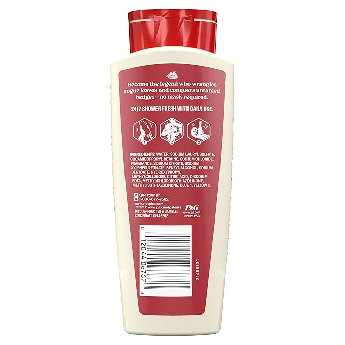Old Spice Body Wash for Men, Summerdudes, 24/7 Shower Fresh with Daily Use, Long Lasting Scent, Cleanse & Refresh Skin, VIP Festival Experience, Lawn Ranger with Fresh Green Scent, 24 oz