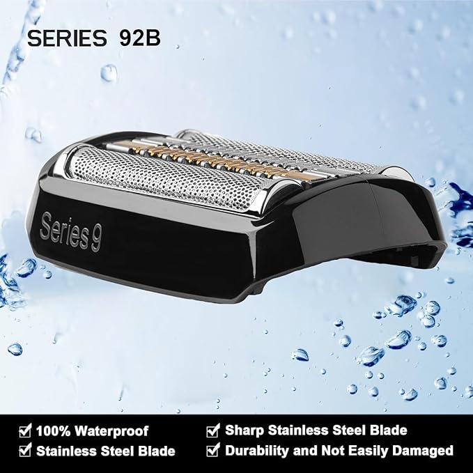 92B Replacement Head Series 9 Electric Shaver Replacement Head Compatible with Braun S9 Sport Replacement Head, 92B Foil Blades for All Series 9 Shavers 9477cc,9330s,9465cc,9460cc,9419s,9390cc,9385cc