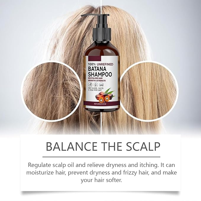 Shampoo Batana For Hair Growth, Shampoo Batana And Conditioner Oil (2 Pcs)