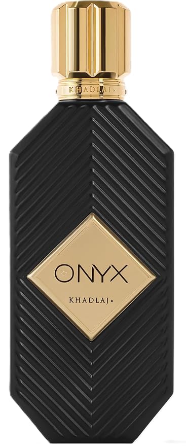 Khadlaj Onyx Gold – Aromatic, Sweet, Powdery, Musky – Eau de Parfum Spray Long-Lasting Fragrance for Unisex, 3.4 Ounce / 100ml