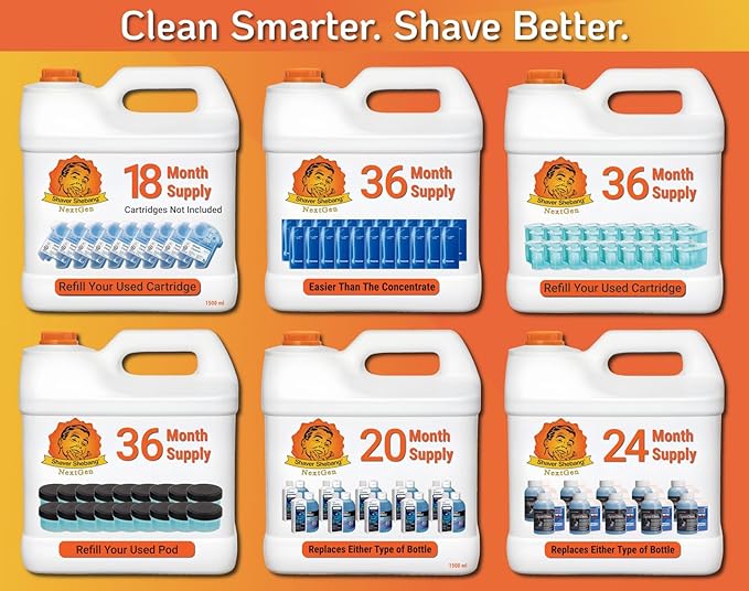18 LAMDASH WES4L03 cleaner concentrate replacements—36 months of clean shaving by Shaver Shebang NextGen