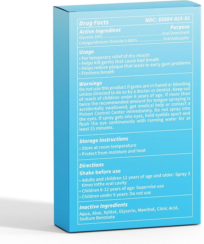Breath Reset Mouth Spray – OTC Oral Antiseptic, Relieves Dry Mouth – CPC + Glycerin Formula, Alcohol-Free, Sugar-Free – 1.18 Fl Oz (35mL)