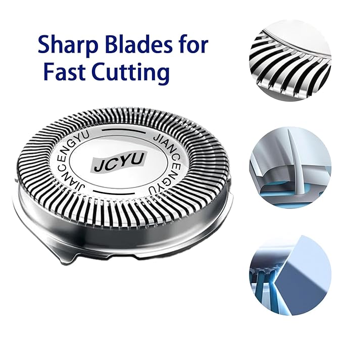 6 Pack SH30 Replacement Shaver Heads Compatible with Philips Norelco Series 3000 2000 1000, SH30 Replacement Blades for Philips Electric Shaver S1560 S2302 S3310