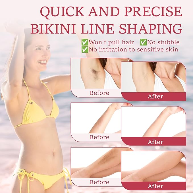 Bikini Trimmer for Women: Electric Razors & Shaver [IPX7 Waterproof] with Dual Heads for Body Pubic Hair - Rechargeable Wet Dry Lady Hair Trimmer 2 in 1 for Underarm Leg Arm Face