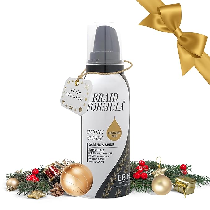 EBIN NEW YORK Braid Formula Setting Mousse (2.7 oz, Rosemary Mint + Biotin)