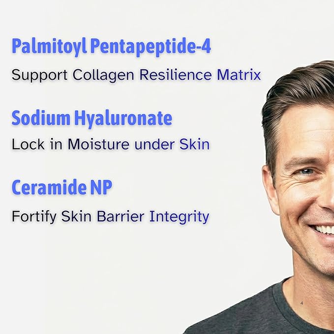 Men’s Face Wash: Instant Foaming Facial Cleanser for Mature Skin. K-Beauty Formula with Botanical Elements for Dry Skin. Hydrating & Anti-Aging Peptides + Ceramides. 5.07 fl oz (150ml).