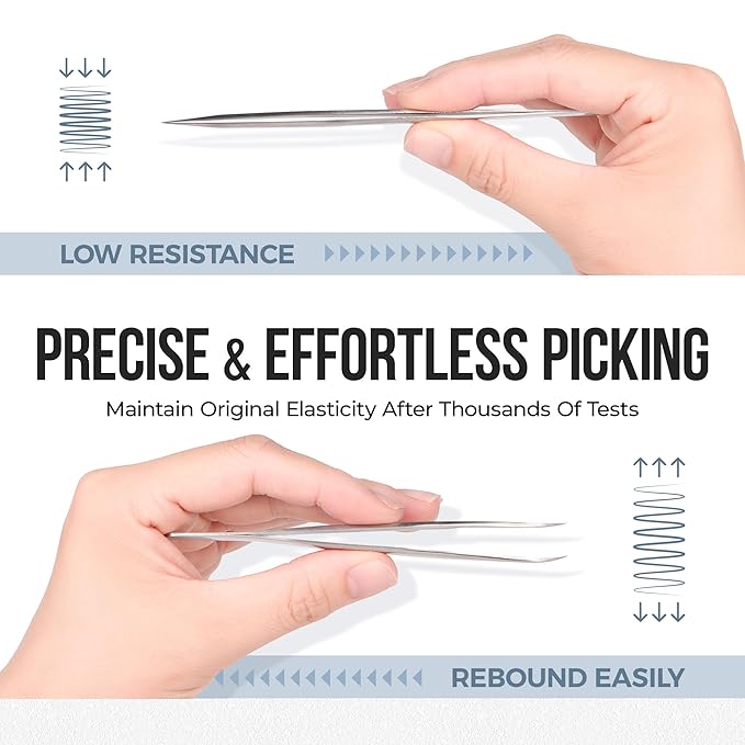 LASHVIEW Lash Tweezer, Vetus Curved Eyelash Tweezers for Profissional Grafting Eyelash Extension, Stainless Steel Needle Nose Tweezers for Lash Extension Stickers Precision Electronics, ST15