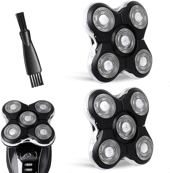 2 Pack Blade Pro Replacement Head Compatible with Remington Balder Pro XR7000, 5 Dual Track Shaver Heads for a Smooth and Close Shave with No-Irritation.