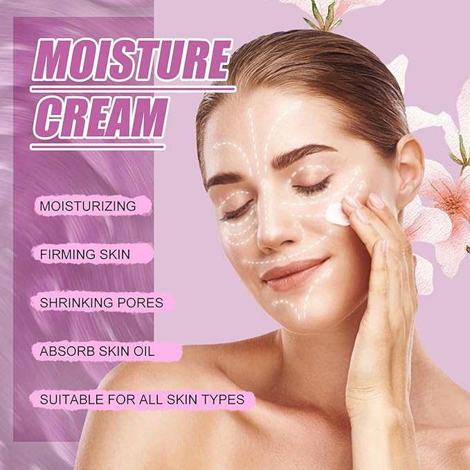 Collagen Peptide Complex Moisture Cream with Hyaluronic Acid and Vitamin B5 - Skin Tightening Firming - Anti Aging Face Wrinkle Cream, Day & Night Moisturizing Facial Cream -1.7oz