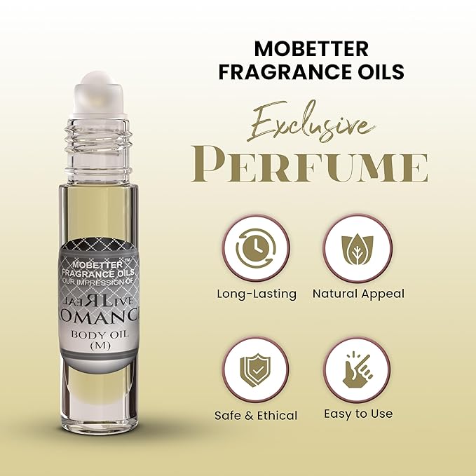 MOBETTER FRAGRANCE OILS Real Live Romance Men (M) Men Cologne Body Oil 10ml rollon