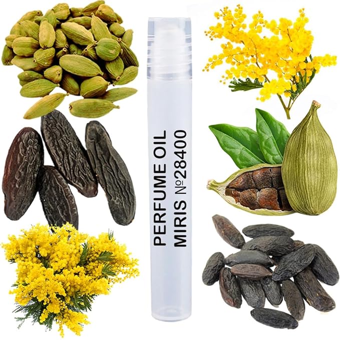 MIRIS No. 28400, Inspired by Mimosa & Cardamom, Long-Lasting Unisex Perfume Oil for Women & Men Roll-On, Rollerball 0.34 Fl Oz / 10 ml