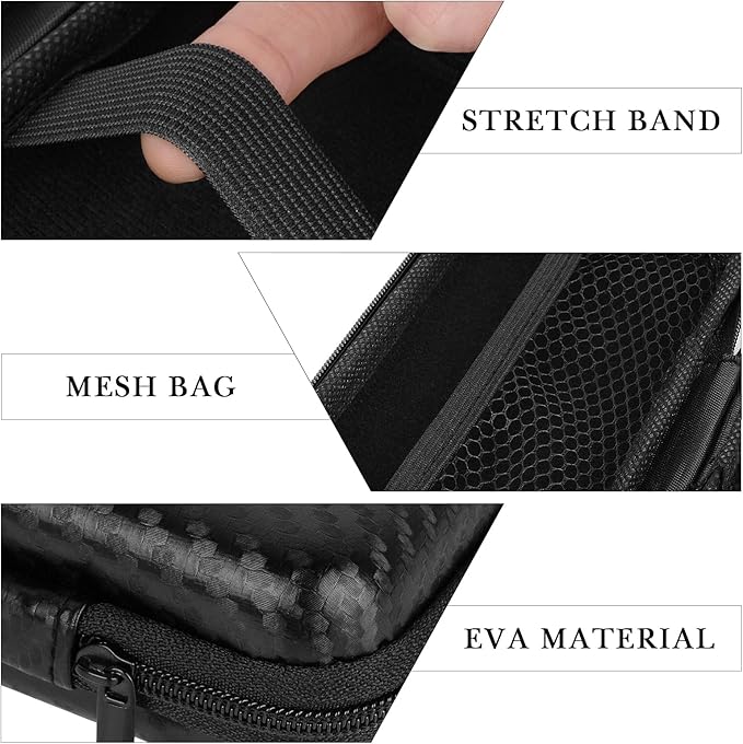Linkidea Travel Shaver Case, Protective Mini Electric Razor Storage Bag, Compatible with Braun M60, M90, Portable Shaver Holder (Black)