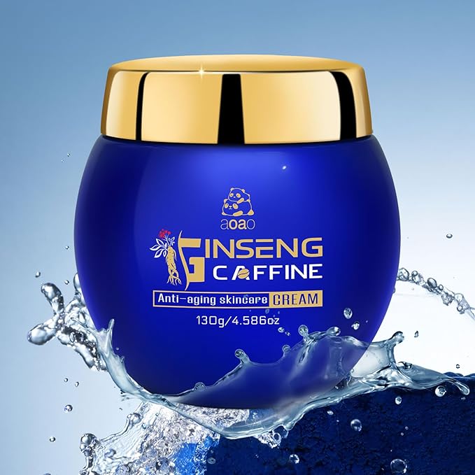 AOAO Ginseng Hexapeptide Anti Wrinkle Moisturizer for Men, Brightening Face Cream with Shea Butter & Turmeric, Brightening & Firming Skin, Deep Nourishment, Intensive Moisture Locking (Ginseng-1)