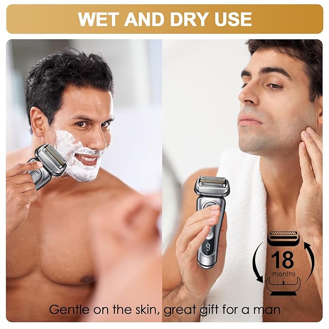 92M Series 9 Men's Electric Shaver Head, Replacement Head Series 9 Electric Shaver S9 Foil & Cutter Razor Heads Compatible with 9290cc, 9291cc, 9370cc, 9293s, 9385cc, 9390cc, 9330s, 9296cc