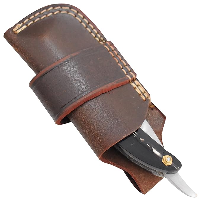 Straight Razor | Straight Edge-Razor Red Wood & Bone Handle- Sharp | High Hardness Stainless Steel Cutthroat Straight Edge Blade | Barber Razor (220)