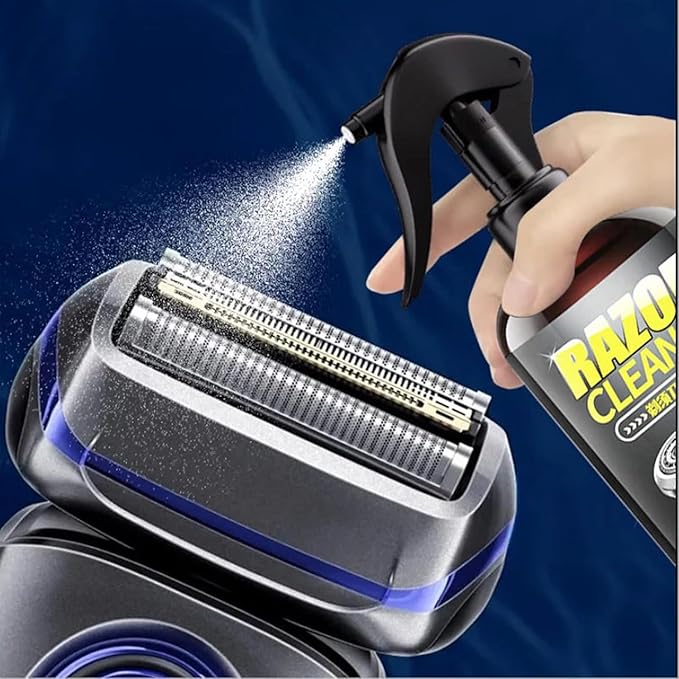 Universal Efficient Electric Razor Cleaner Spray, Electric Shaver Cleaning Solution, Blade Cleaner, Say Goodbye to Clogged Razors, for Cleaning, Lubricating, and Rust
