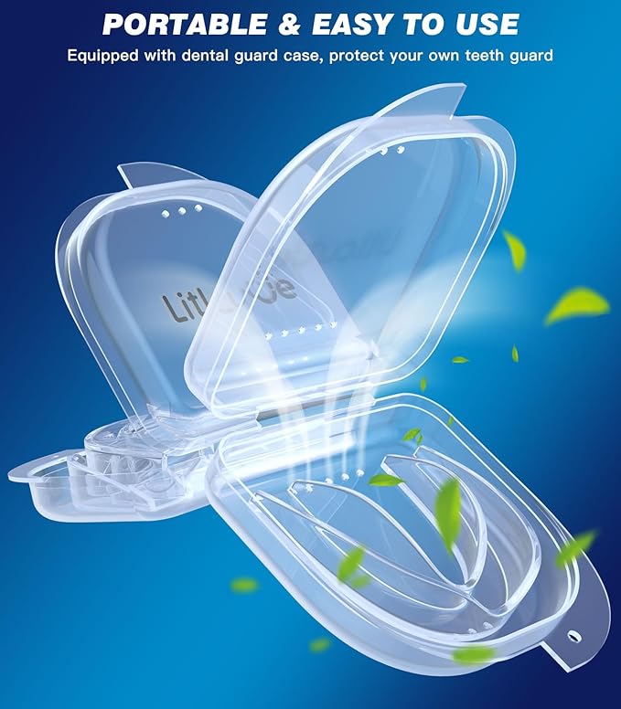 Anti Grinding Guard,Teeth Grinding Mouth Guard for Sleep,Night Guards for Teeth Grinding,4 Pack/2 Size,Transparent