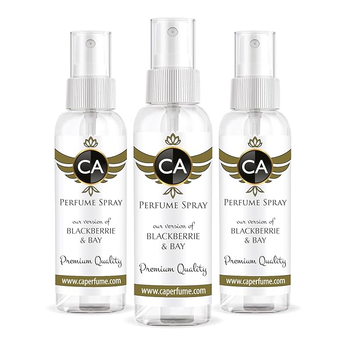 CA Perfume Eco Refill Impression of Blackberrie & Bay For Women EDP Perfume Concentrated Long Lasting Eau de Parfum Spray Refillable Atomizer Bottle 2 Fl Oz/60ml-X3
