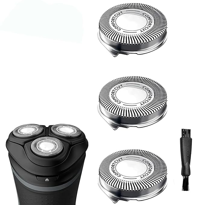 SH30 Replacement Heads Blades Compatible with Philips Series 3000 20001000 S738, SH30 Replacement Heads for Shavers Series 3000, Upgraded Replacement Blades for Razor S1560 3Pack w/Brush