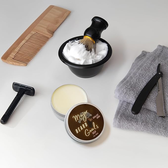 Beard Balm - Deep Conditioning & Softening Balm - Beard Oil for Men Growth - Tames & Nourishes - Hydrates & Thickens - Natural Oils & Butters - 2oz