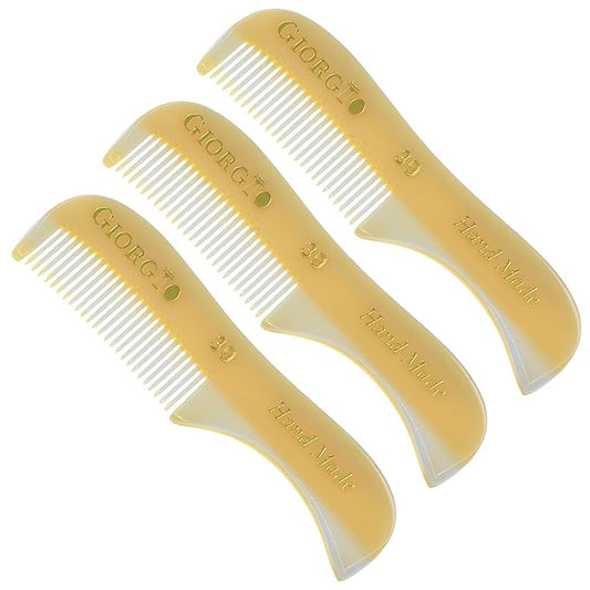 Giorgio G39 Extra Small Men's Fine Toothed Beard and Mustache Comb for Facial Hair Grooming and Styling. Add this pocket comb to your hair styling accessories, Saw-Cut and Hand Polished