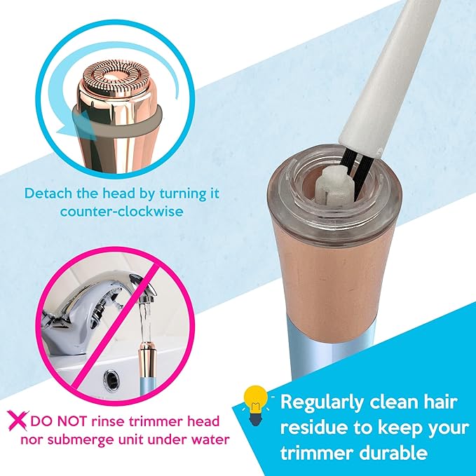 Portable Flawless Facial Hair Remover for Women – Painless, Fast & Precise Flawless Electric Razor & Epilator for Face, Lips, Chin hair removal – 18K Gold-Plated, 360° LED Light