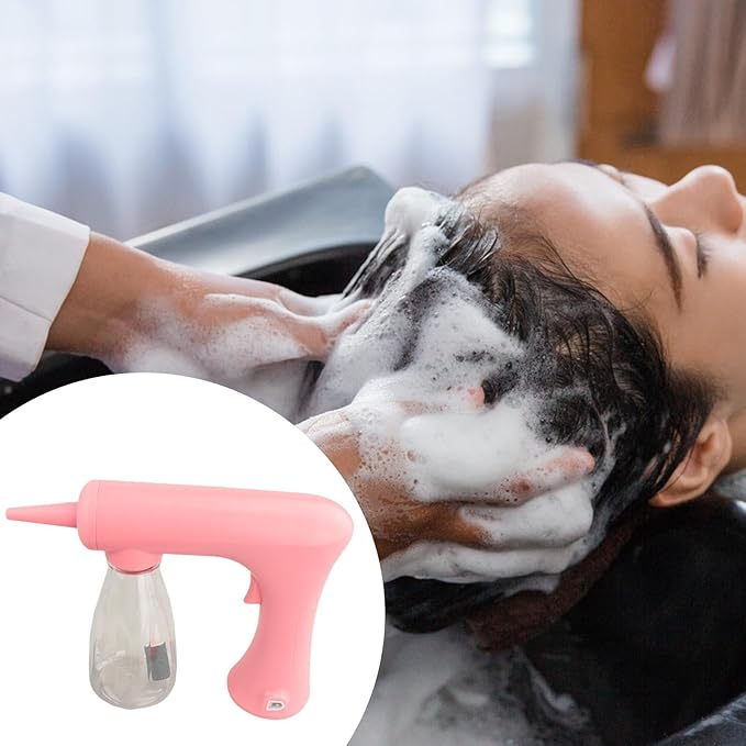 Perming Foaming Machine Lather Maker Hot Lather Machine USB Charging for Barber Shop, pink