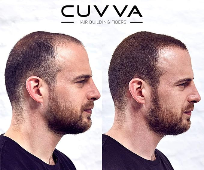 CUVVA Hair Fibers for Thinning Hair - Keratin Hair Building Fiber Hair Loss Concealer - Thicker Hair in 15 Seconds - 25g/0.87oz Bottle - For Men & Women (Dark Brown, 0.87 Ounce (Pack of 2))