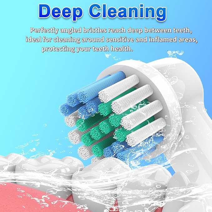 Replacement Toothbrush Heads Compatible with Oral B Braun,8 Pack Professional Electric Brush Heads for Oral B Replacement Heads Refill Pro 500/1000/1500/3000/3757/5000/7000/7500/8000