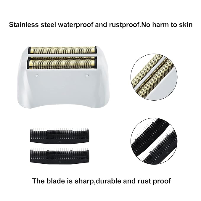 3 Pack Pro Shaver Replacement Foil and Cutters Compatible with andis No.17150/17155/17200 Shaver ProFoil Lithium Replacement Golden