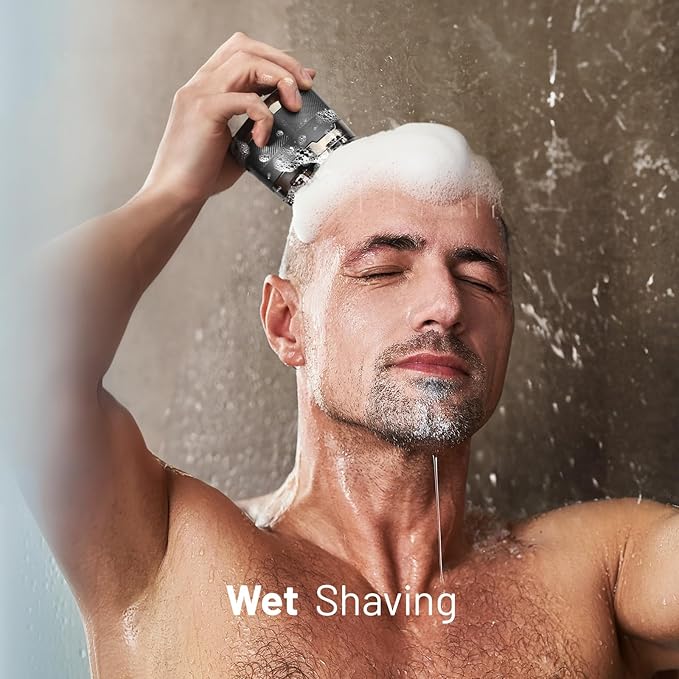 Head Shaver for Bald Men: 7D Electric Bald Razor - Waterproof Wet Dry Shaving - Professional Grooming Kit for Balder with Type-C Charge - Detachable Head Shavers for Scalp/Face/Beard