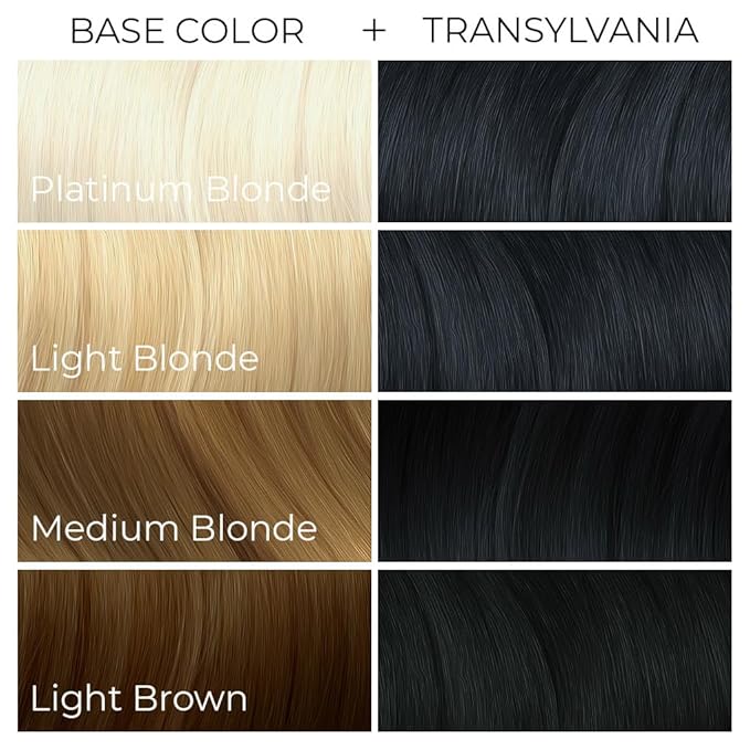 Arctic Fox Semi-Permanent Hair Dye, Vegan & Cruelty-Free, Conditioning, Ammonia-Free, Peroxide-Free, Transylvania Black, Long Lasting Color, For All Hair Types, 8 Fl Oz (Pack of 2)
